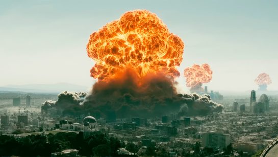 Кадр ядерного взрыва из сериала «Fallout» (Фоллаут)